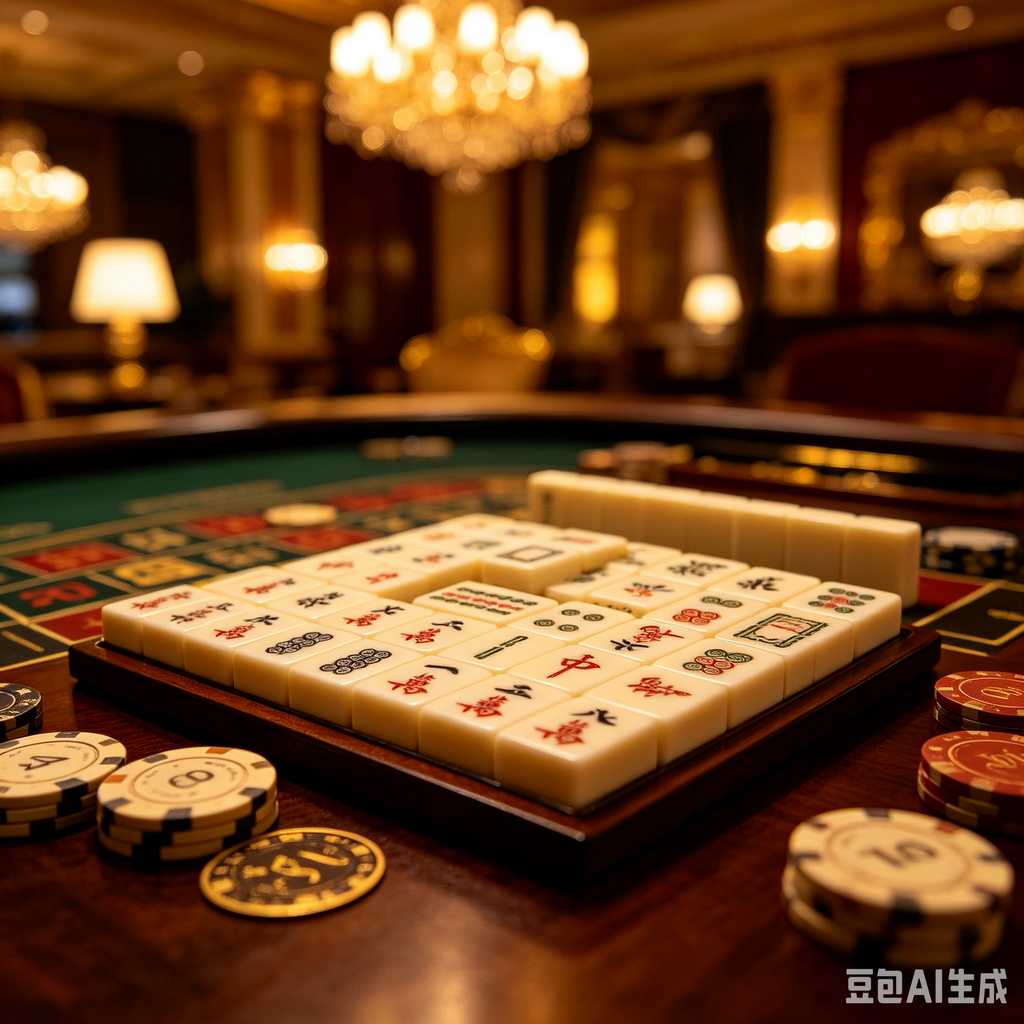 stylish text mahjong set